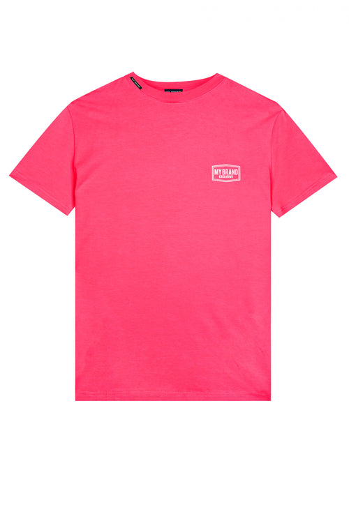 CHEST LOGO NEON T-SHIRT | NEON PINK