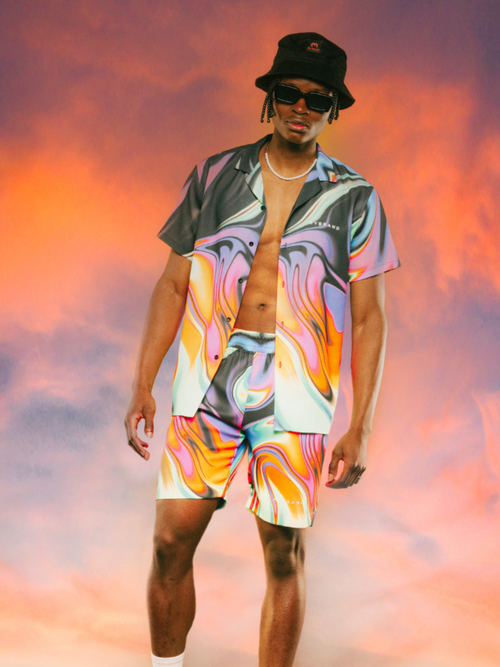 Liquid Swim Capsule Bowling Shirt | MULTI COLOR