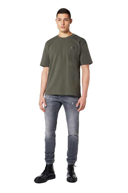 Solid M T-Shirt Dress blues | DARK GREEN