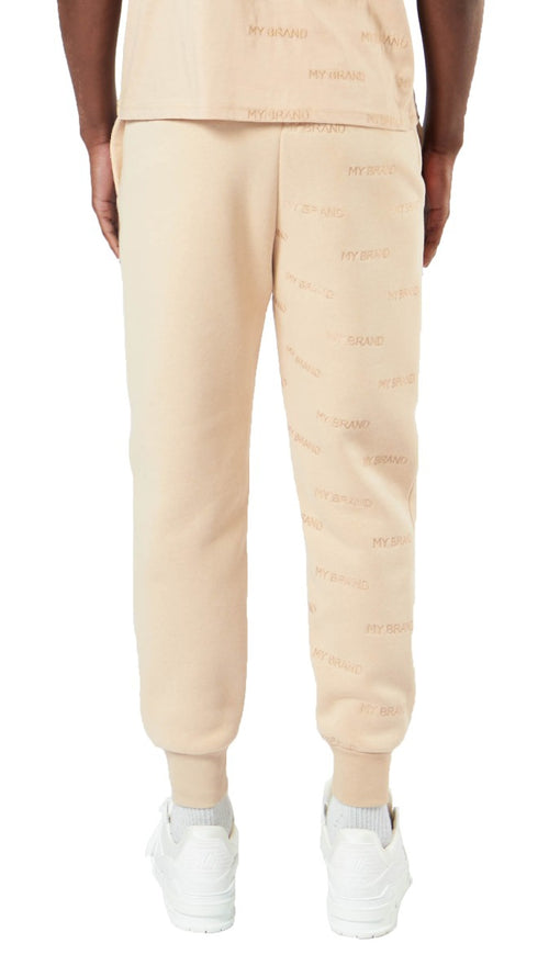 ALL OVER EMBROIDERY JOGGINGPANT | CAMEL