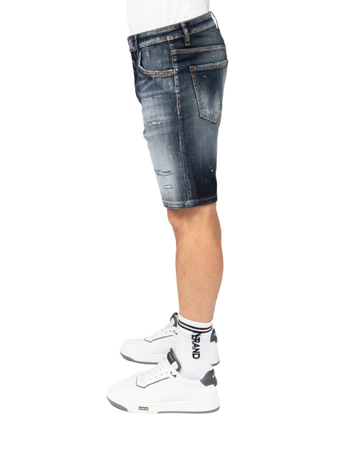 Indigo Distressed Edge Denim | DENIM