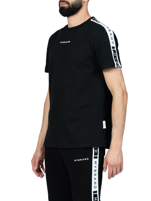 MB CONTRAST TAPING SHIRT BLACK | BLACK