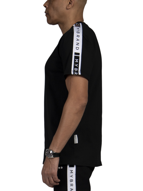 MB CONTRAST TAPING SHIRT BLACK | BLACK