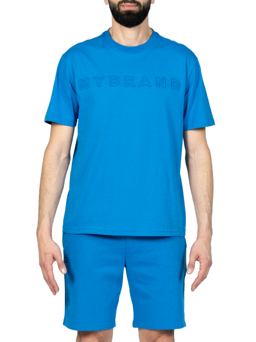 MYBRAND Embosed Statement Tee | BLUE