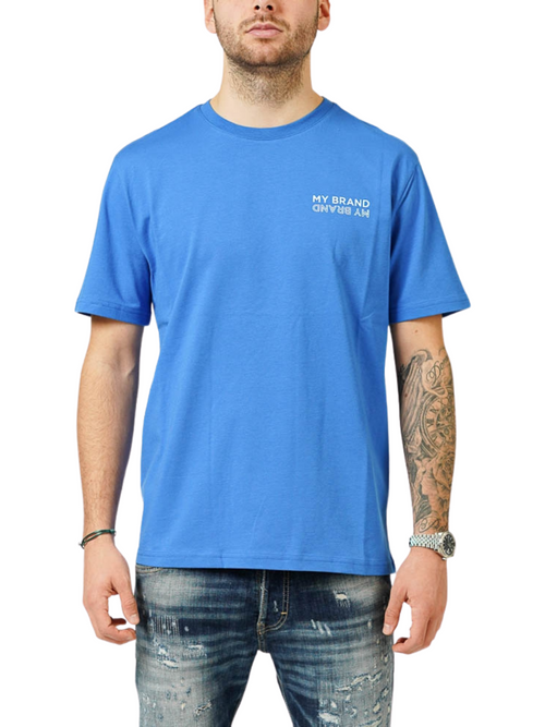 MY BRAND UPSIDE DOWN CHEST KOBALT T-SHIRT | KOBALT BLUE