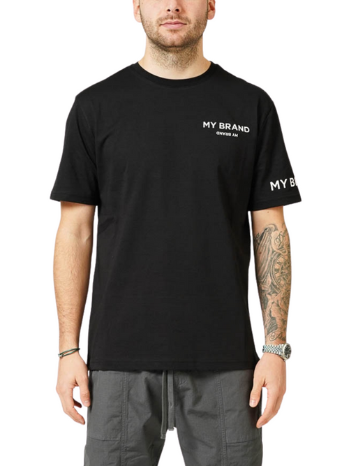 MY BRAND UPSIDE DOWN LOGO BLACK T-SHIRT | BLACK