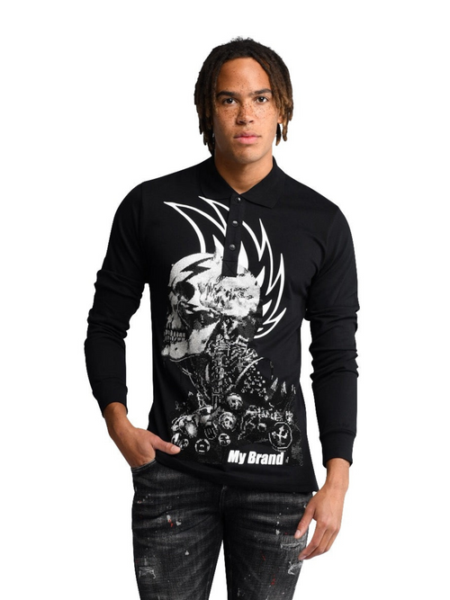 Rock Legends Longsleeve Polo | BLACK