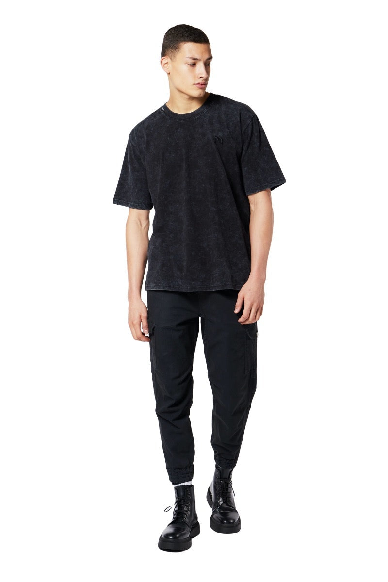 Acid Wash M T-Shirt Asphalt | BLACK