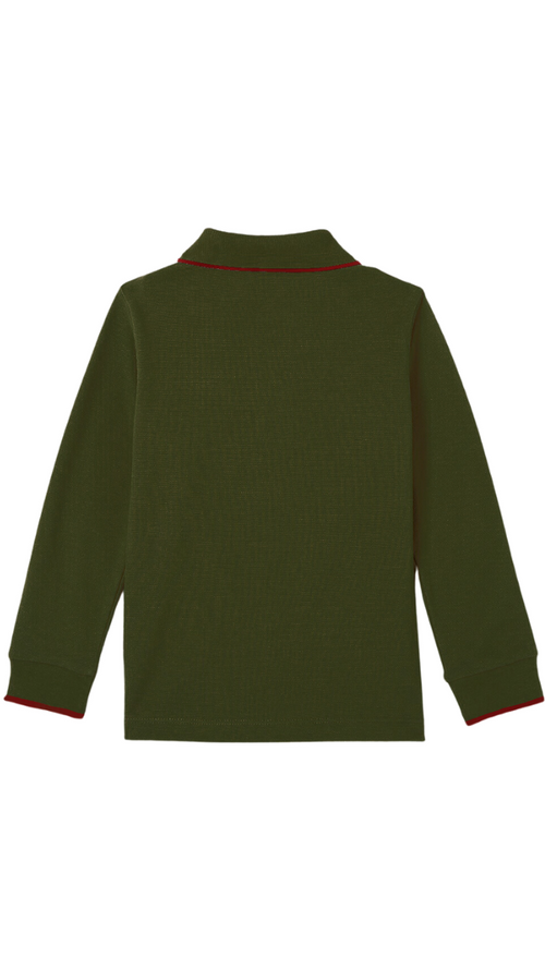 Colorfull Longsleeve Polo Army