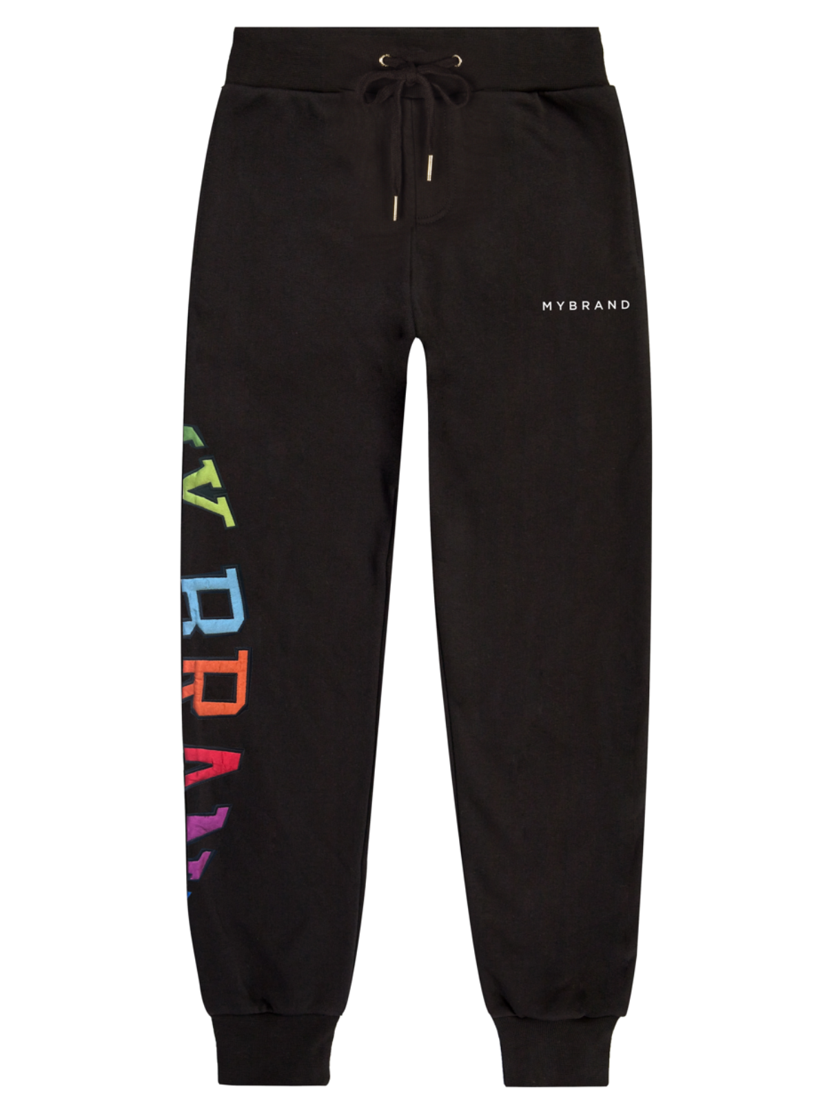 RAINBOW CAPSULE WITH TEXT JOGGINGSUIT | BLACK