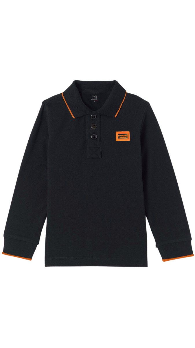 Colorfull Longsleeve Polo Navy