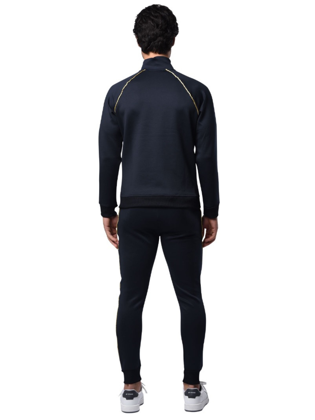 Gold Piping Tracksuit | BLACK