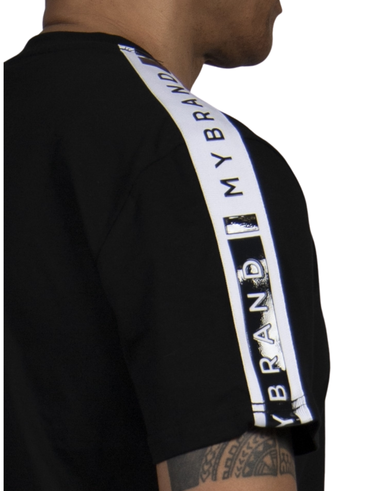 MB CONTRAST TAPING SHIRT BLACK | BLACK