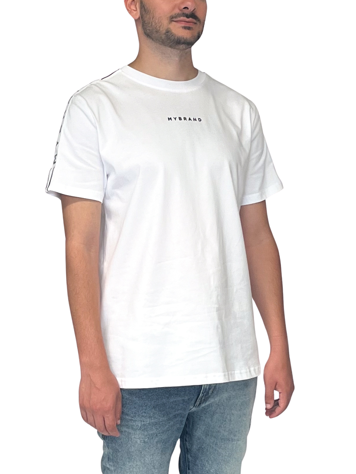 MB TAPING SHIRT WHITE BLACK | WHITE