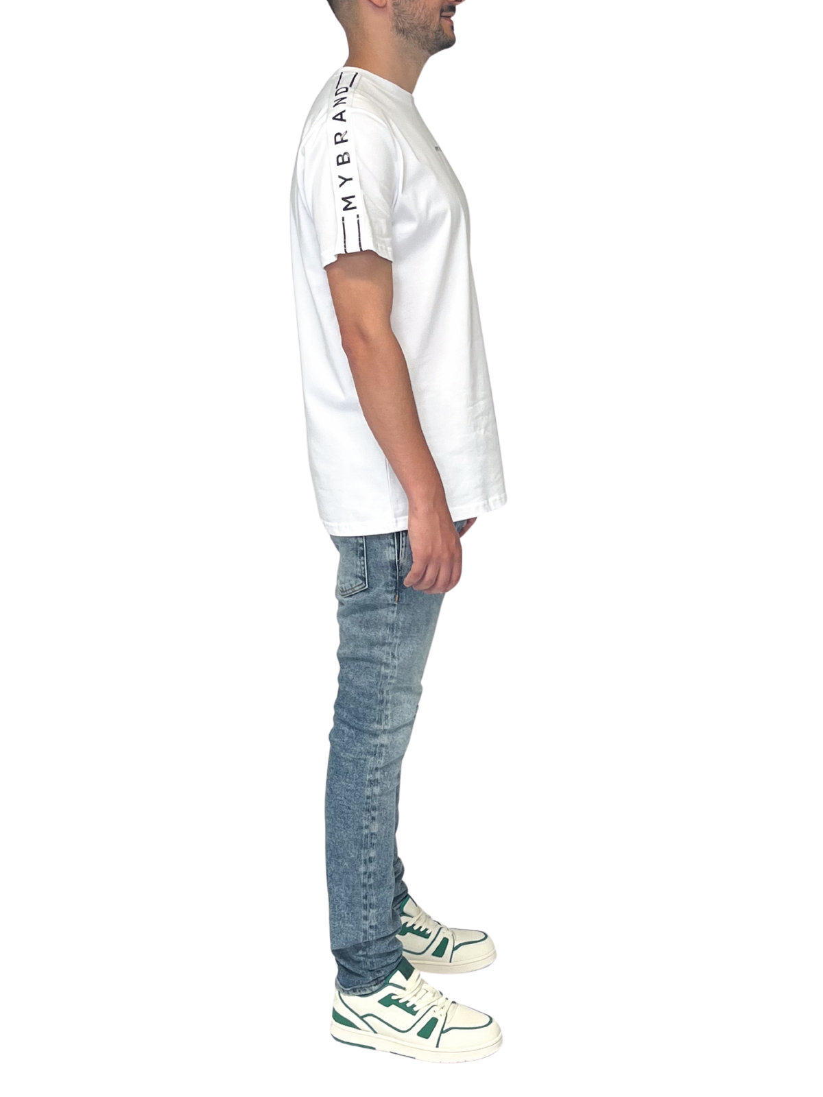 MB TAPING SHIRT WHITE BLACK | WHITE