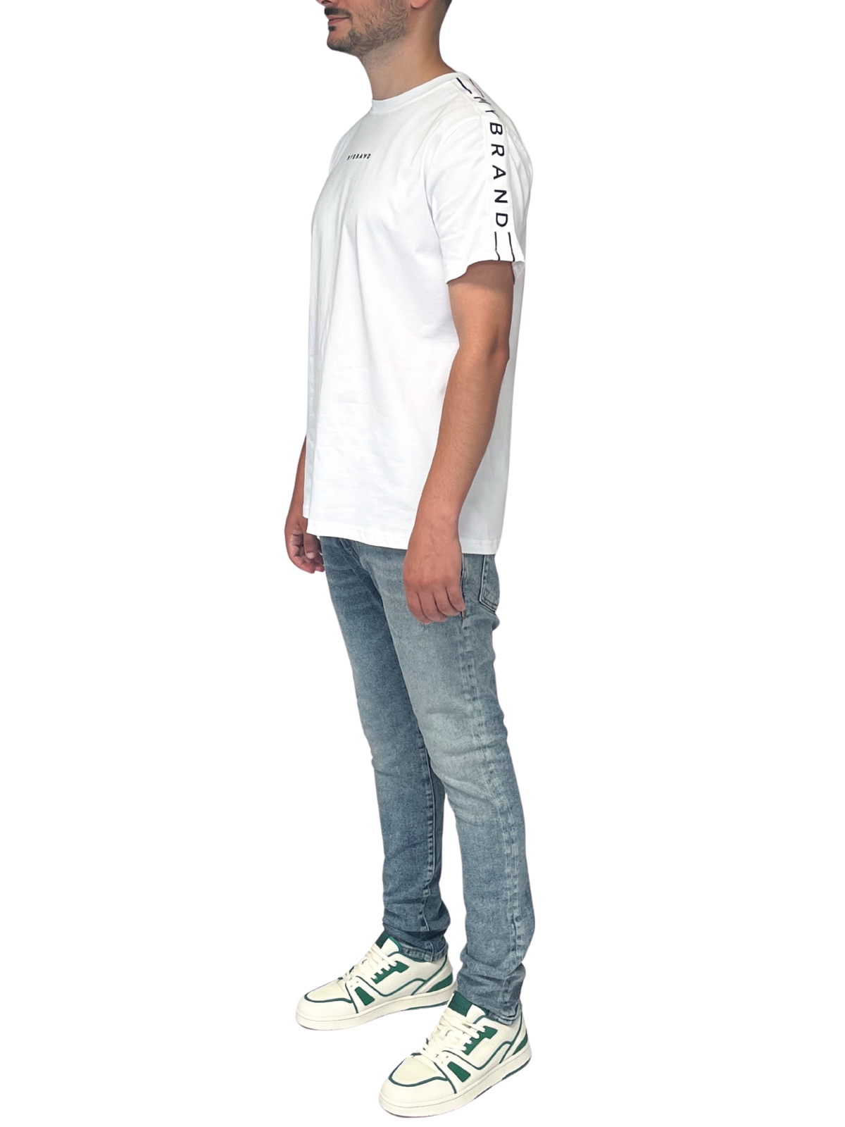 MB TAPING SHIRT WHITE BLACK | WHITE