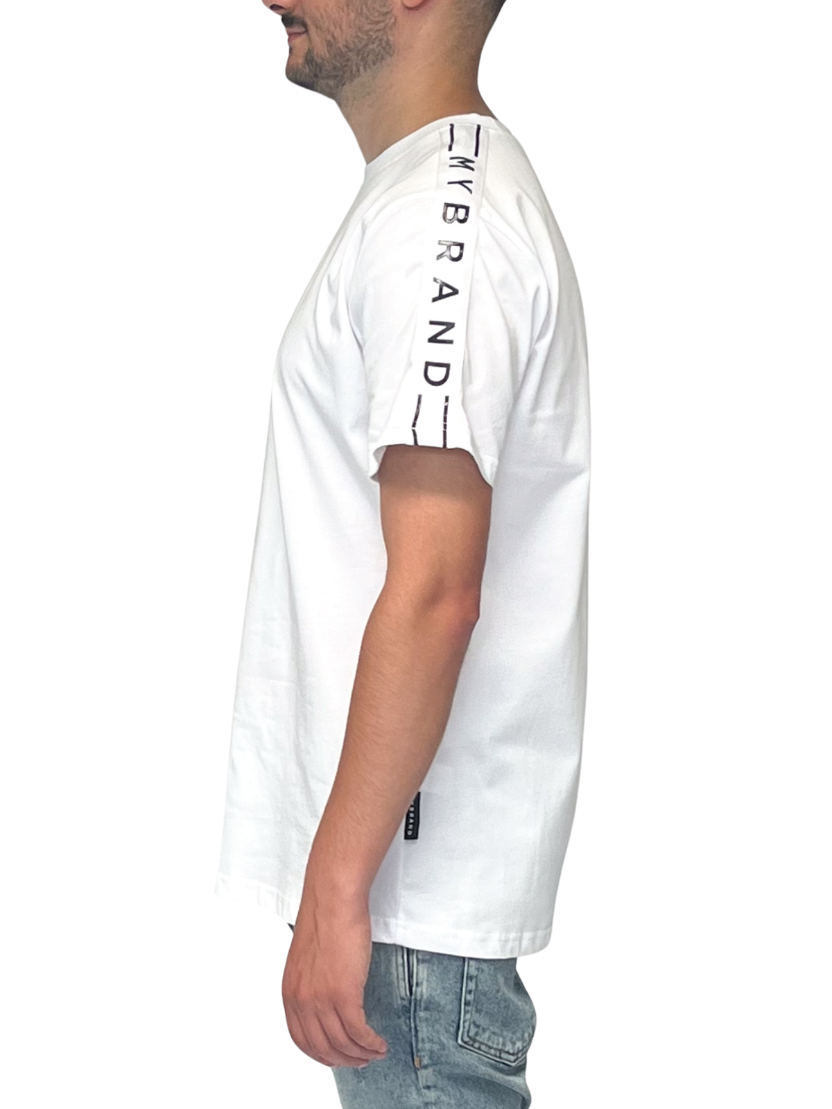 MB TAPING SHIRT WHITE BLACK | WHITE