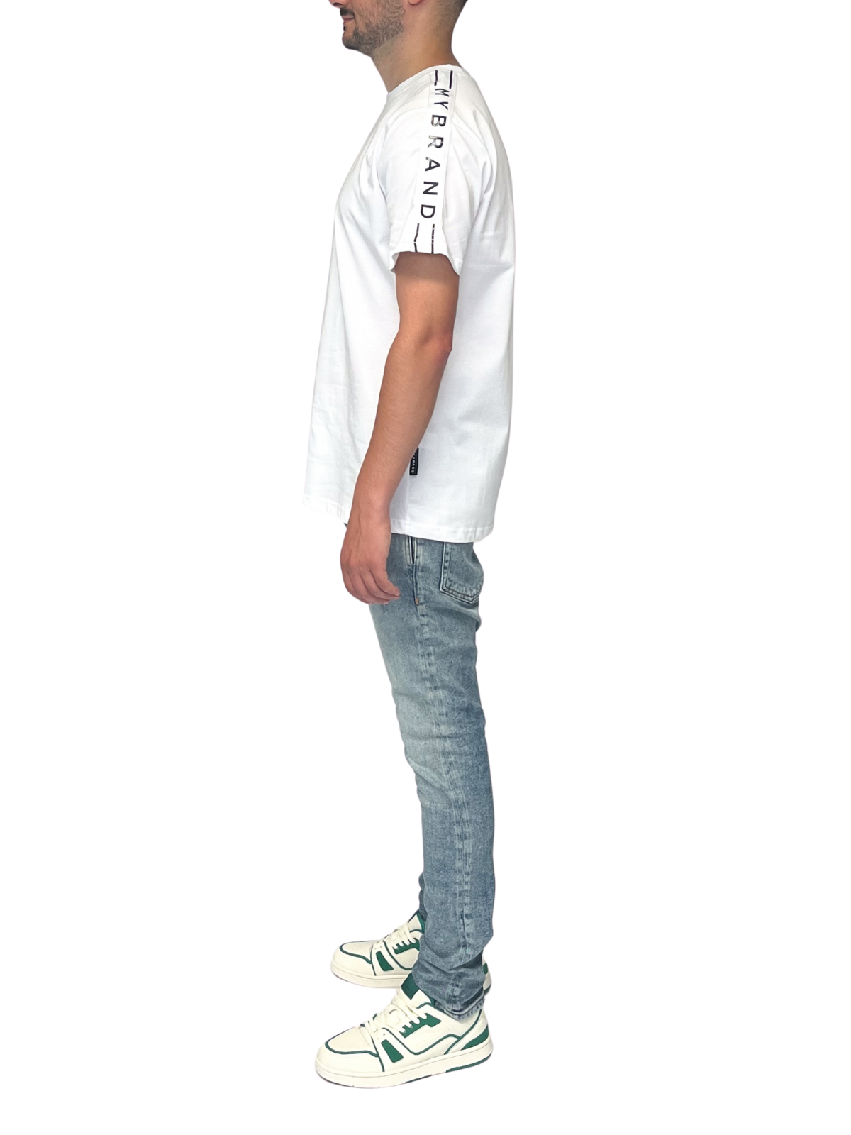 MB TAPING SHIRT WHITE BLACK | WHITE