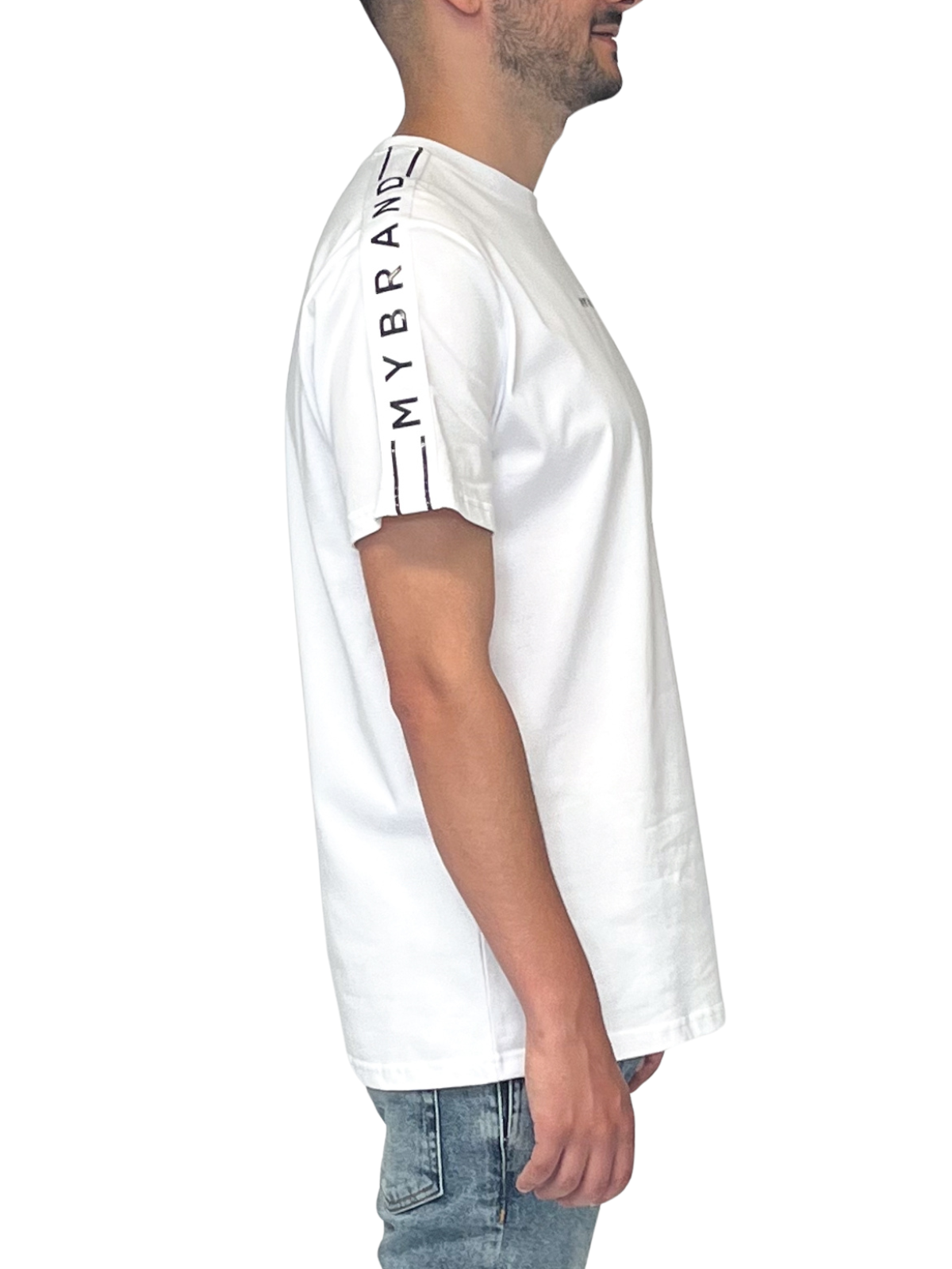 MB TAPING SHIRT WHITE BLACK | WHITE