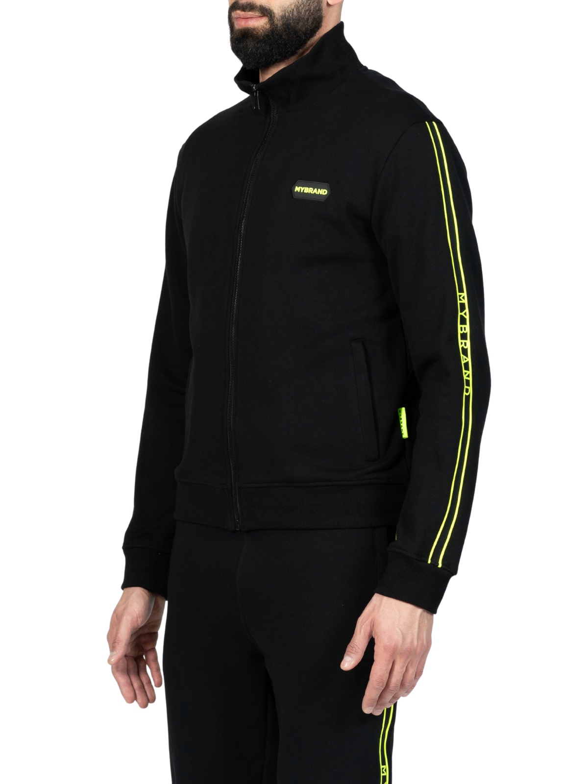 MB TAPING TRACKSUIT BLACK N.YELLOW | BLACK - NEONYELLOW
