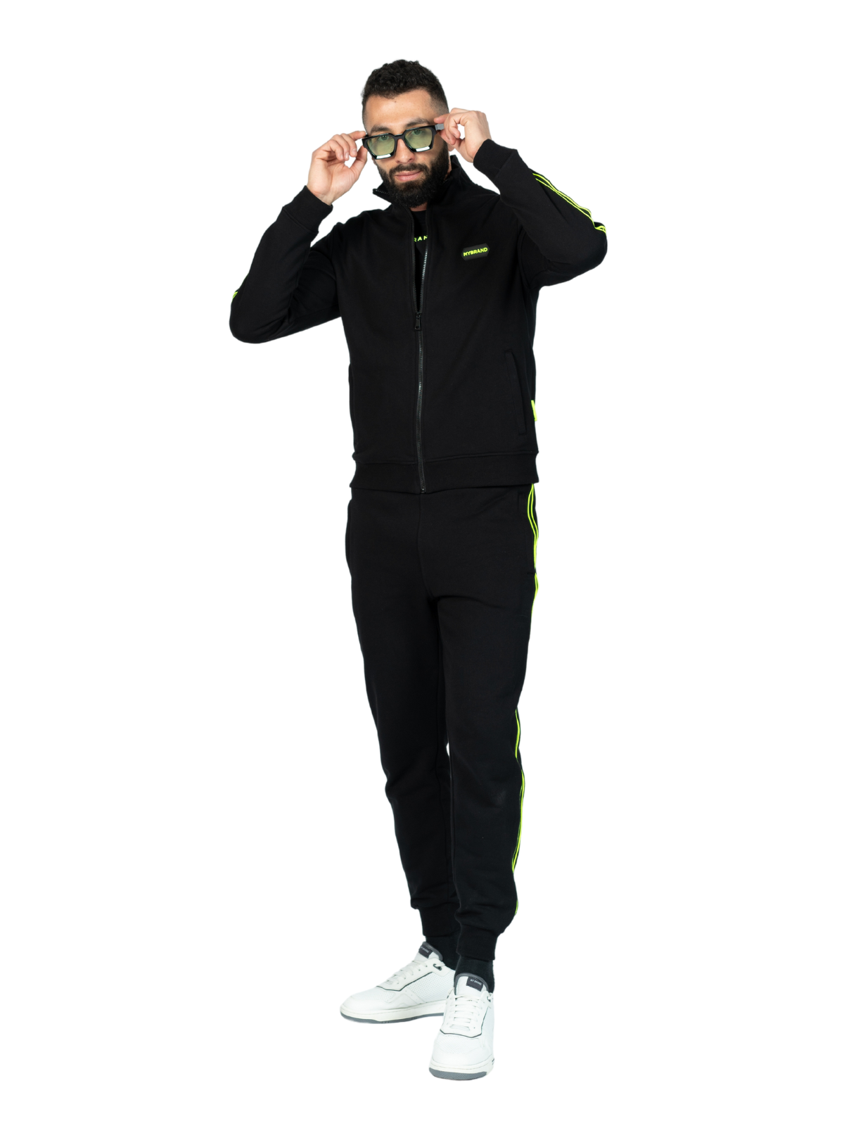 MB TAPING TRACKSUIT BLACK N.YELLOW | BLACK - NEONYELLOW