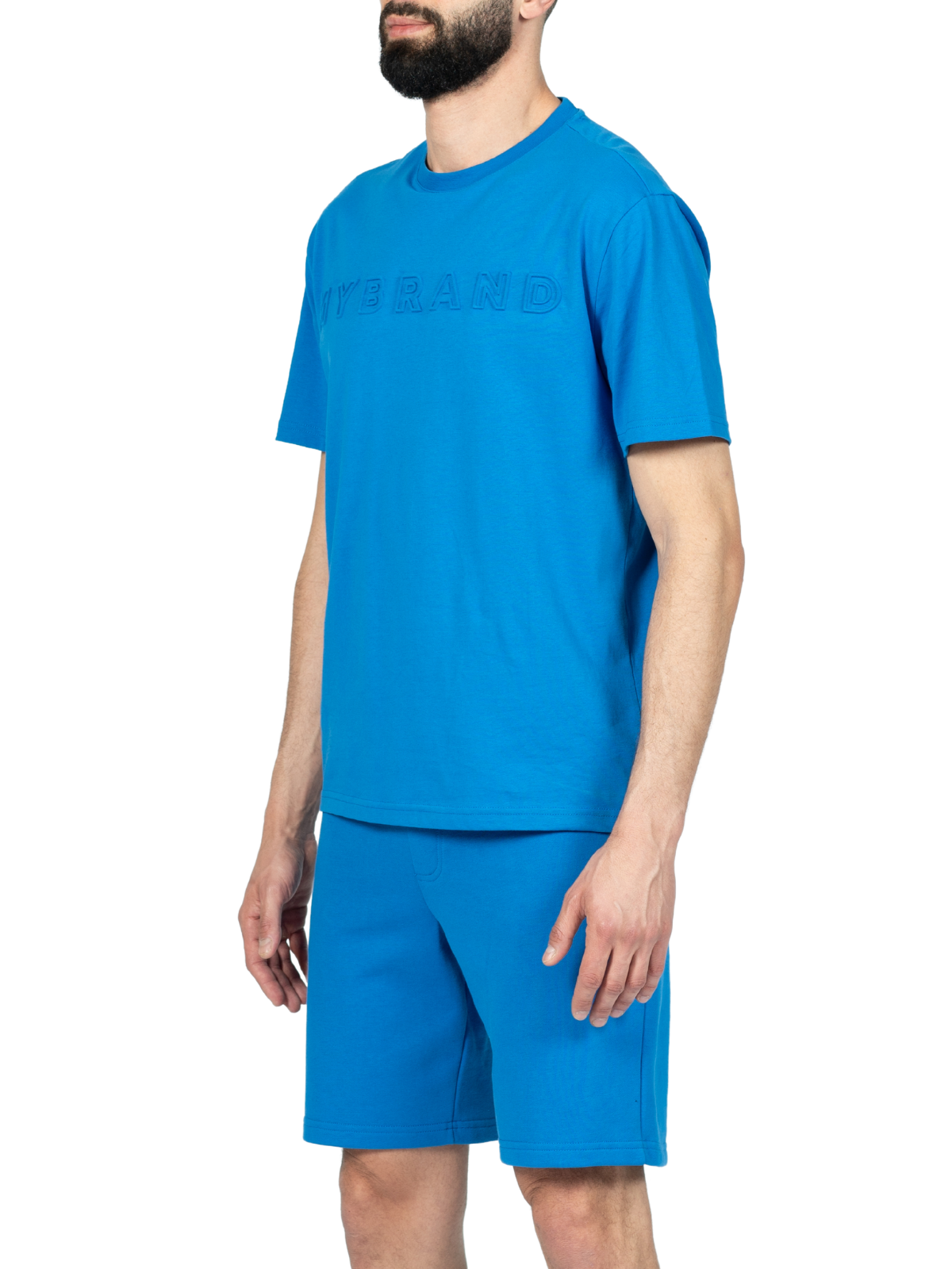 MYBRAND Embosed Statement Tee | BLUE