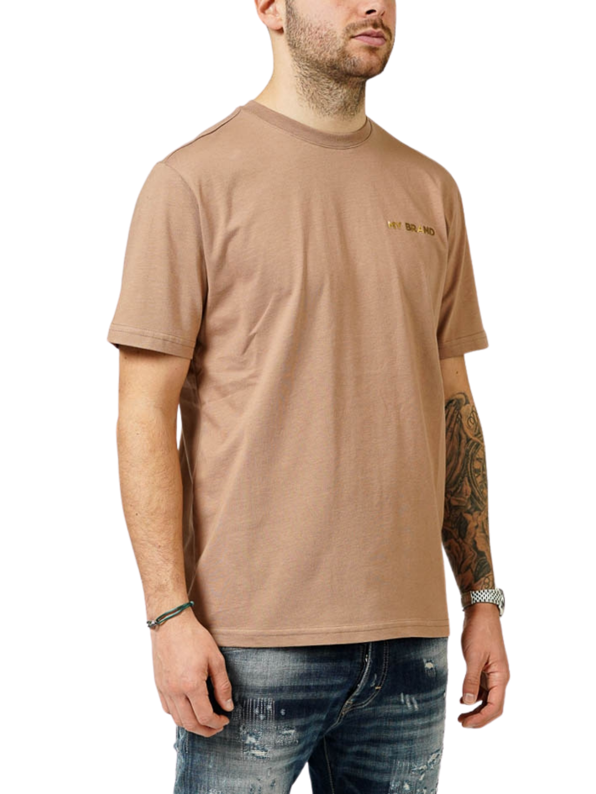 MY BRAND CHEST LOGO ARMY T-SHIRT | ARMY