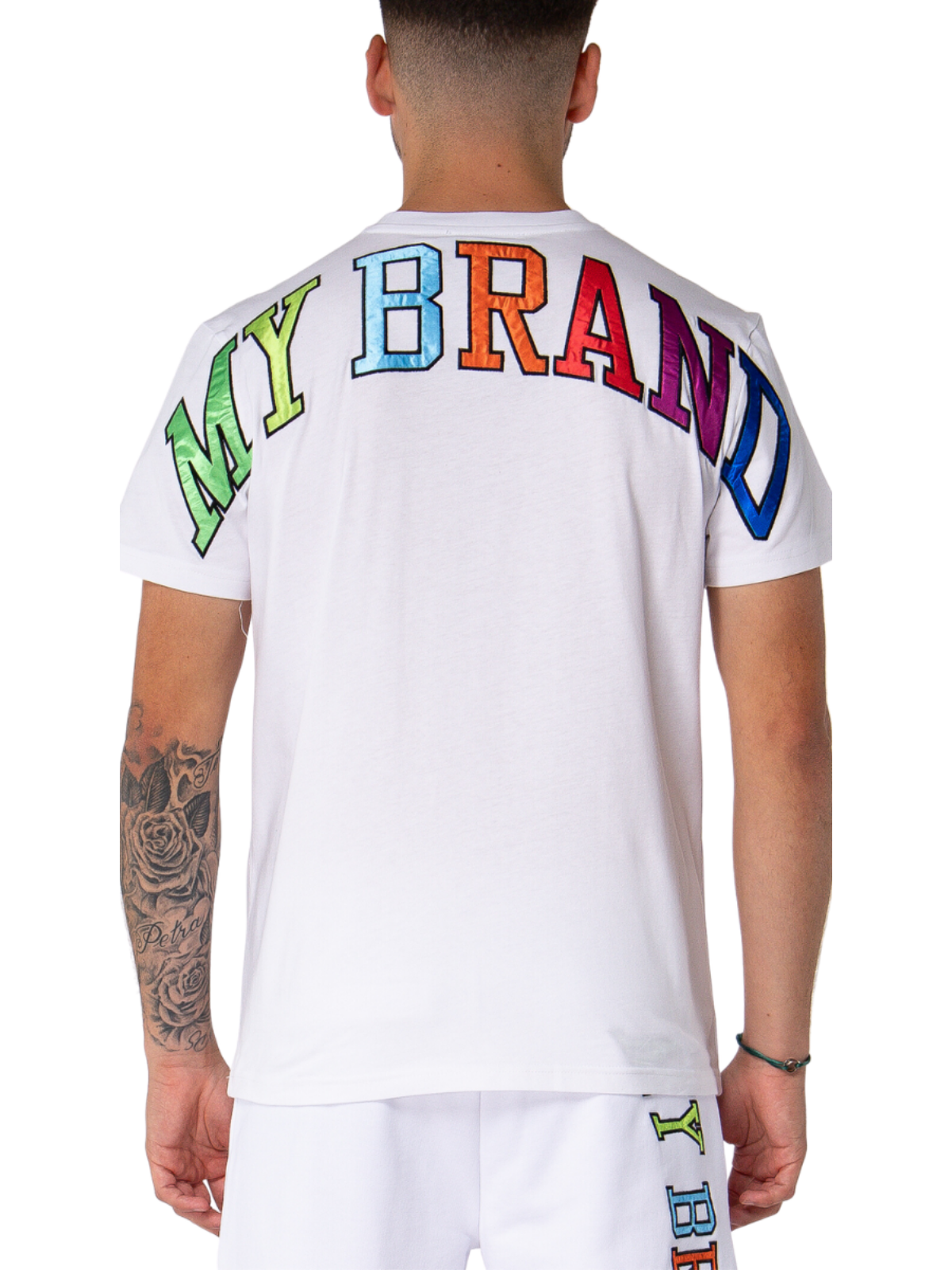 My Brand Rainbow College T-Shirt White | WHITE