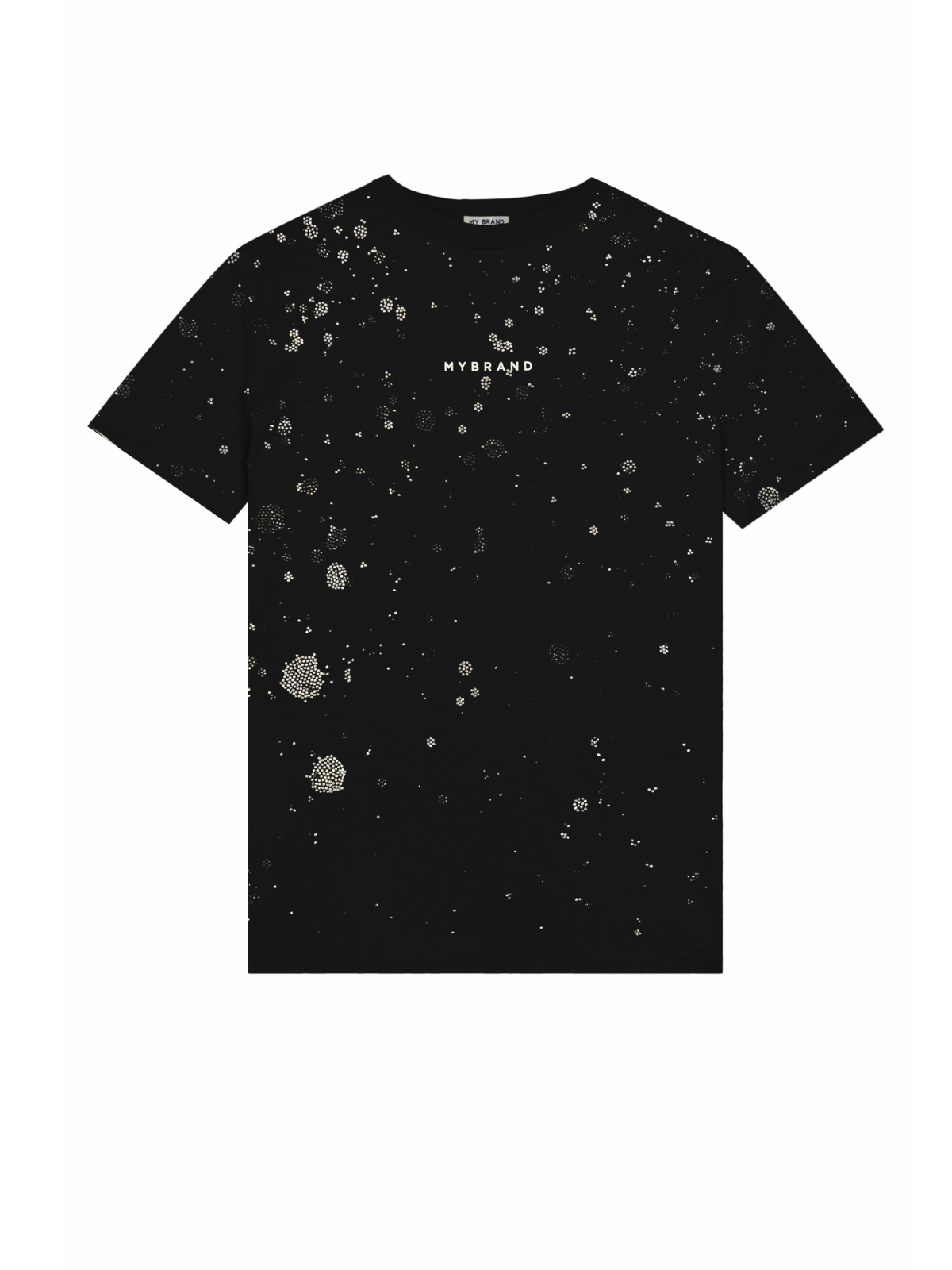 RHINESTONE SPLASH MB T-SHIRT | BLACK