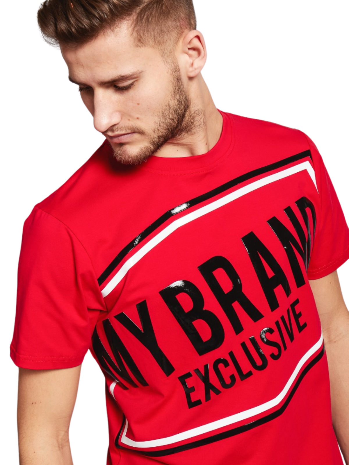 SKEW LOGO T-SHIRT | RED